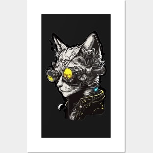 Cyberpunk Cat Posters and Art